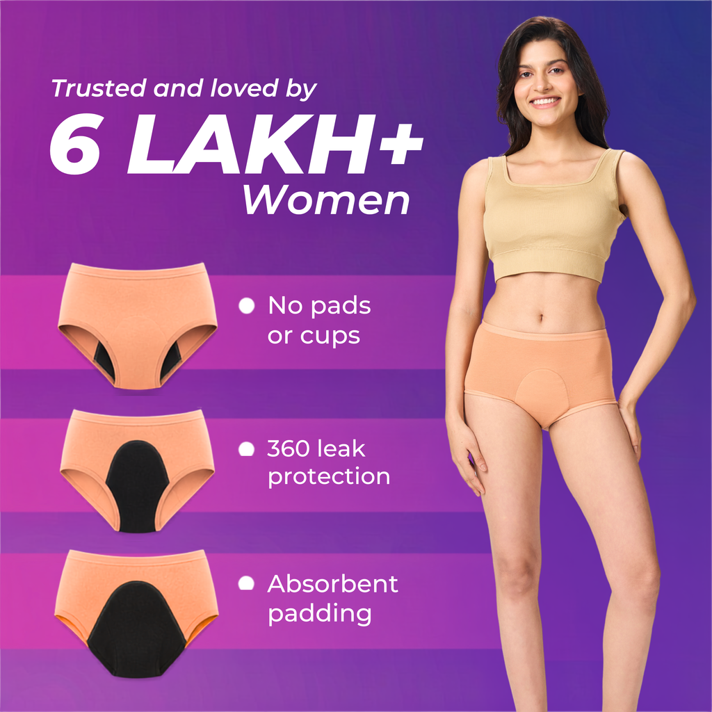 Healthfab® GoPadFree Heavy Reusable High Waist Period Panty