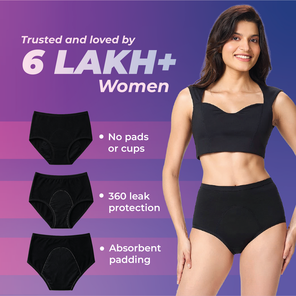 Healthfab® GoPadFree Heavy Reusable High Waist Period Panty