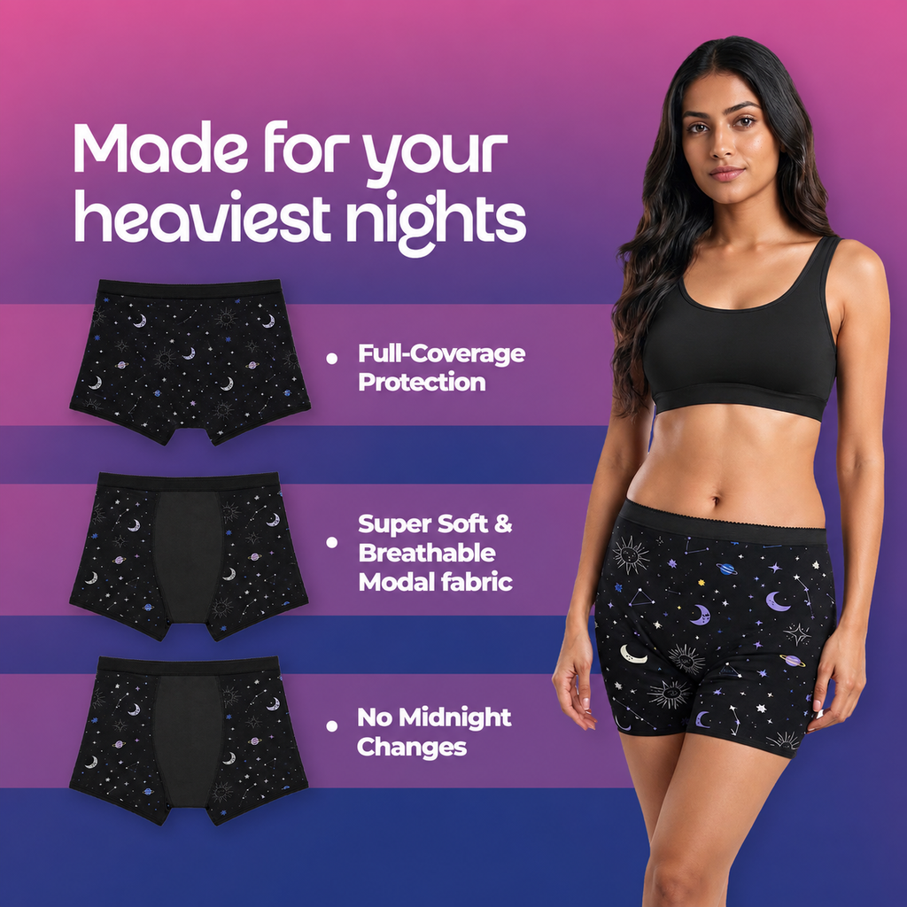 HealthFab® GoPadFree Sleep Shorts | Leakproof Period Sleepwear