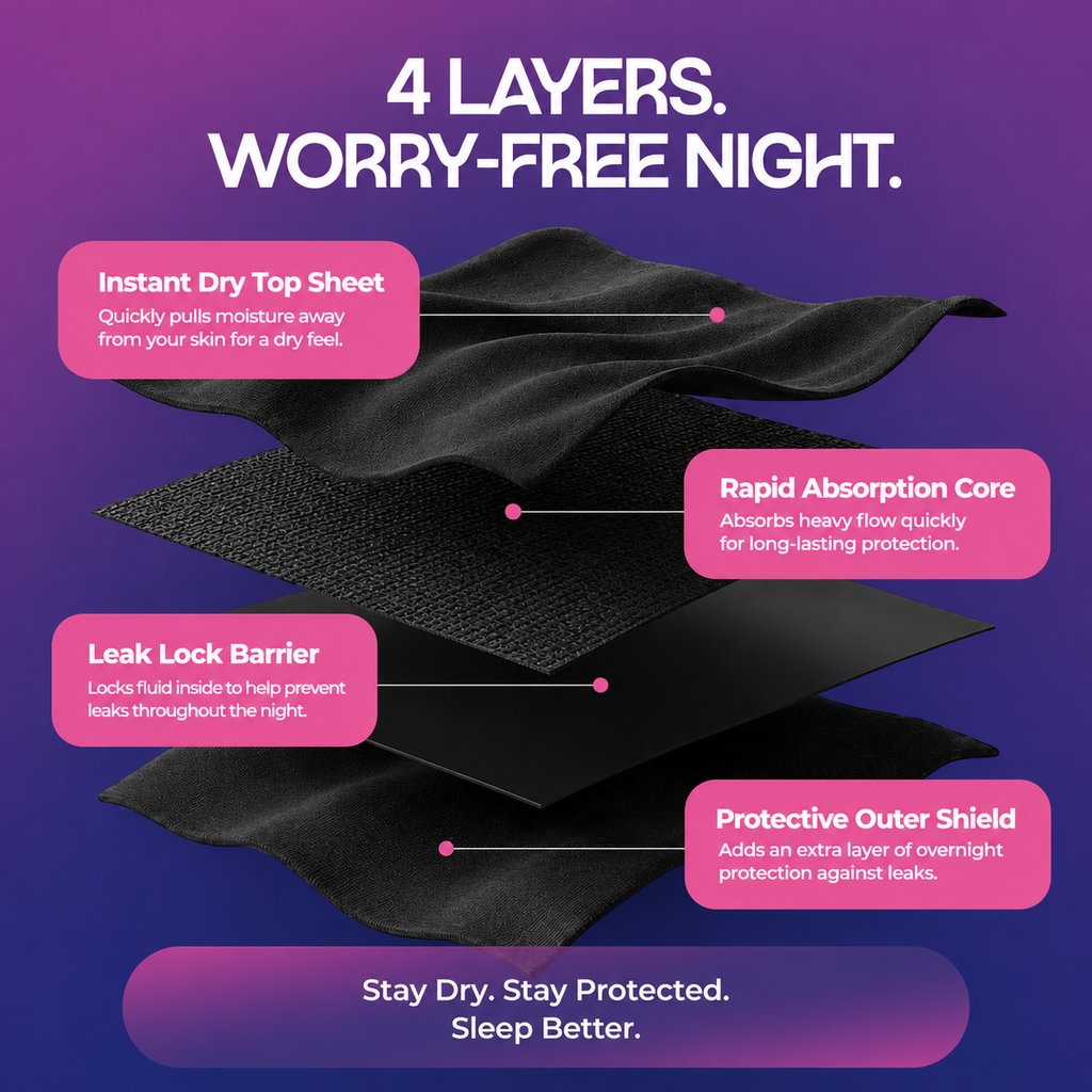 HealthFab® GoPadFree Sleep Shorts | Leakproof Period Sleepwear