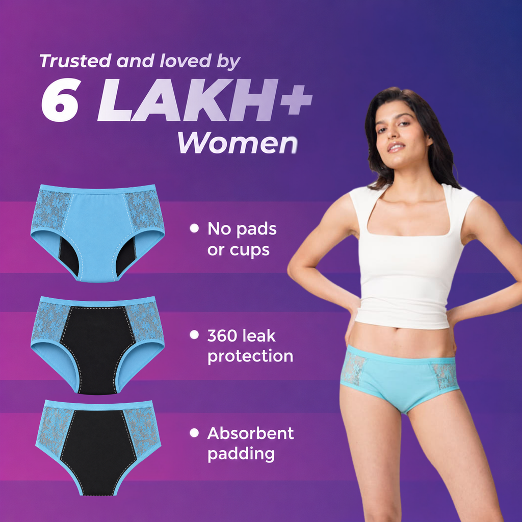 Healthfab® GoPadFree Heavy Reusable Lace Period Panty